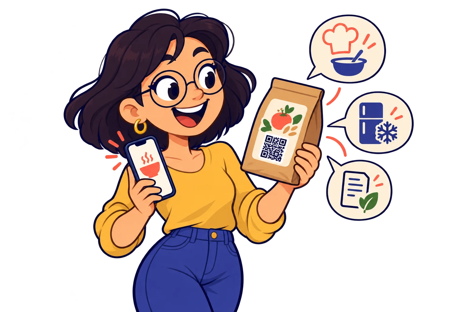 On food packaging. Take shoppers directly to a recipe video or a specific social media post. Change the linked post whenever you want: the QR on the package stays the same.