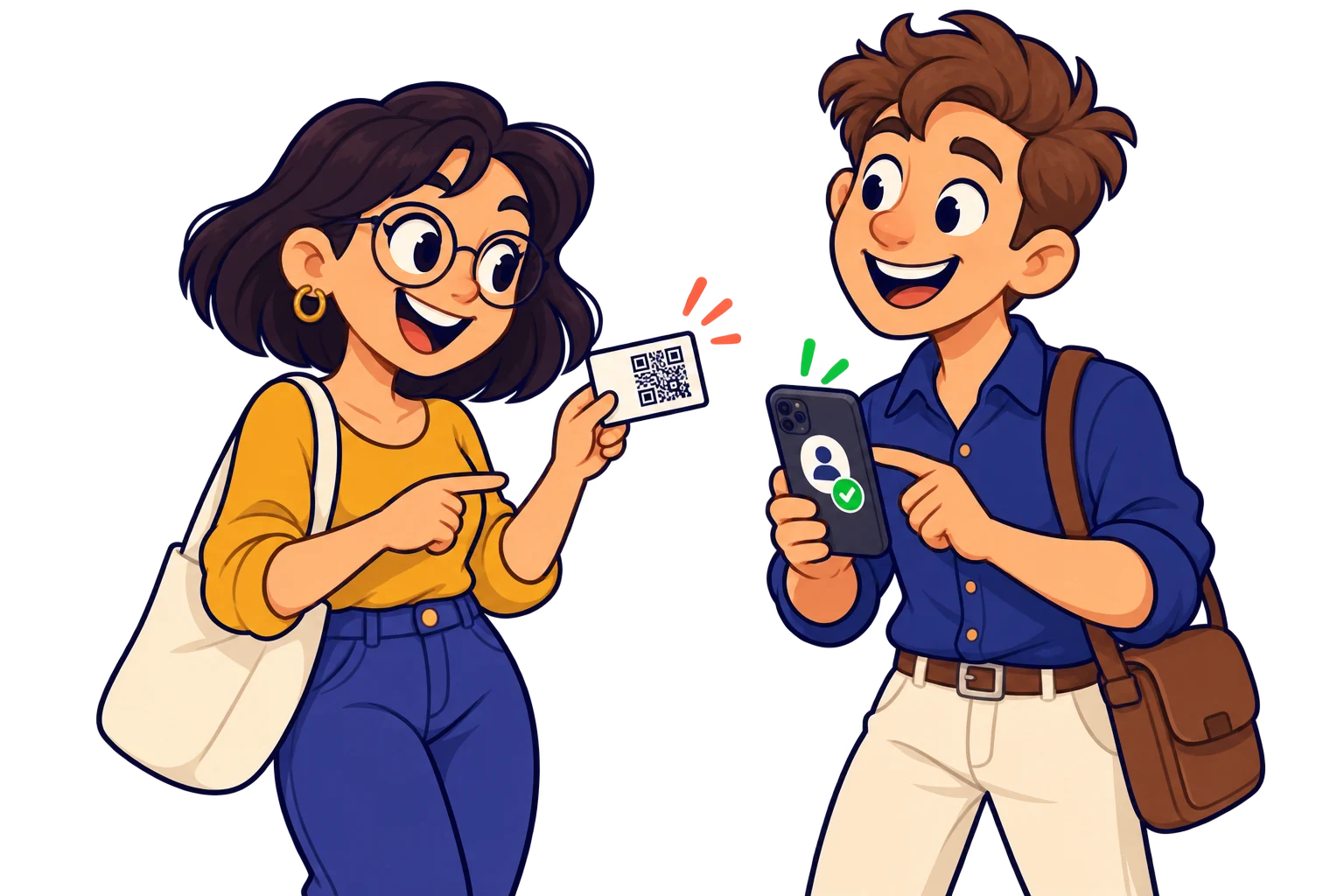 En tarjetas personales. Compartí una tarjeta digital para que puedan guardar tus datos con las opciones disponibles en su dispositivo.