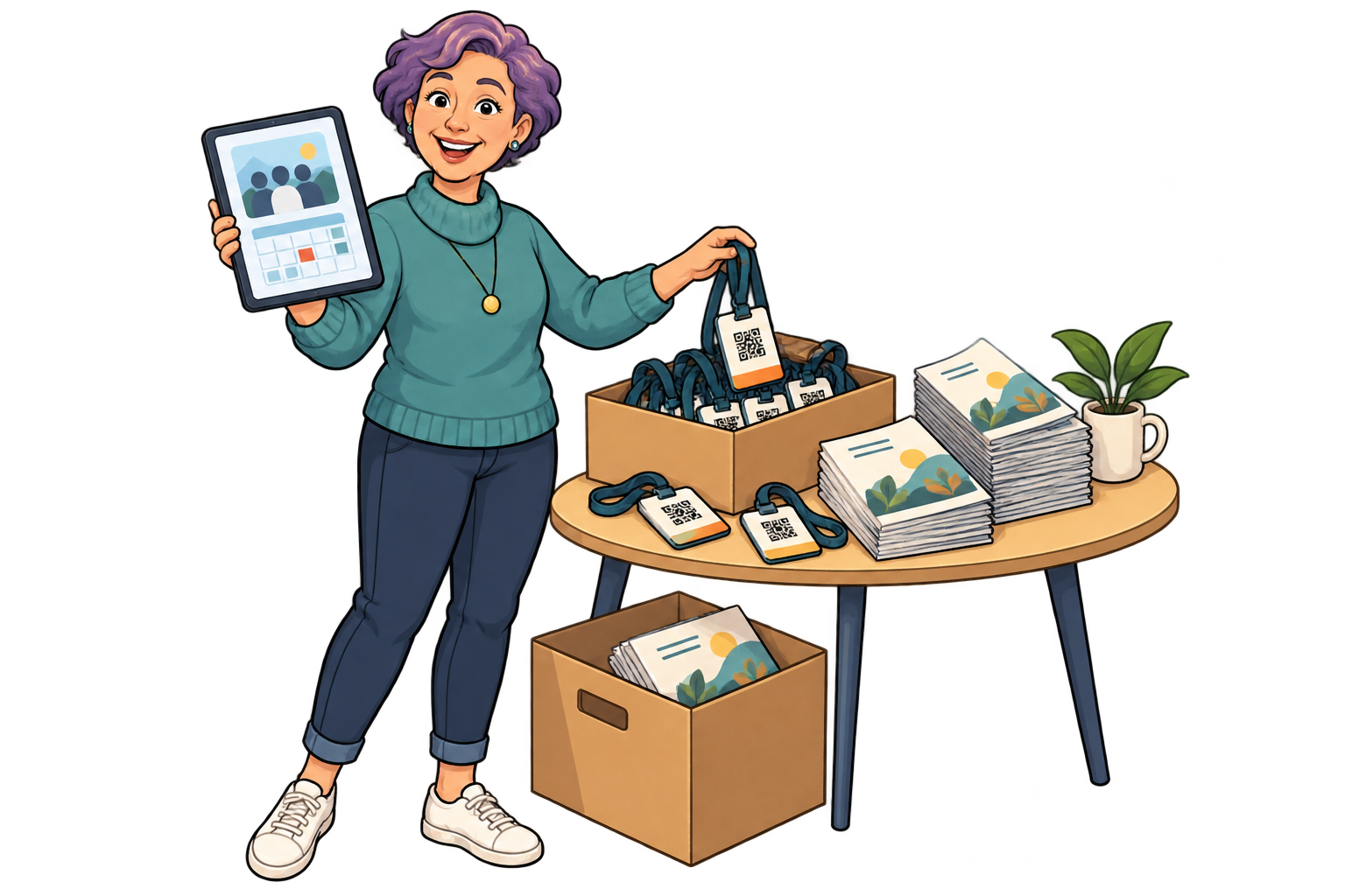 Between editions. Change the event SmartLink from highlights to the next edition’s announcement. Its scan history shows whether badges and programmes still generate visits after the event.